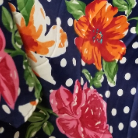 🆕️⬇️Navy Polka Dot & Floral Mix Print Maxi Skirt - Picture 8 of 8